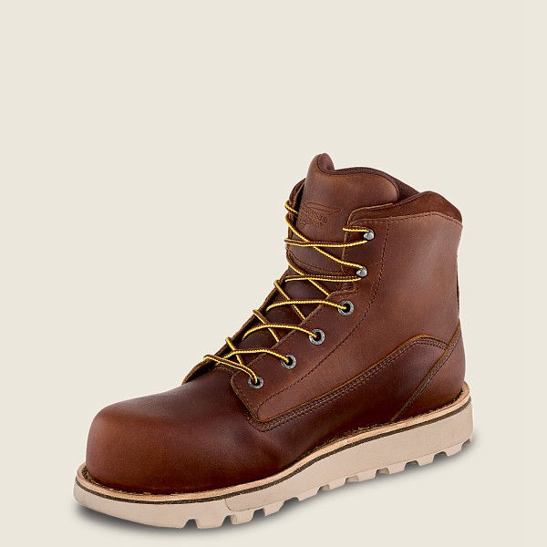 Red Wing Safety Bot Erkek - Traction Tred Lite - 6-Inch Waterproof Toe - Kahverengi - 32ESIZURF